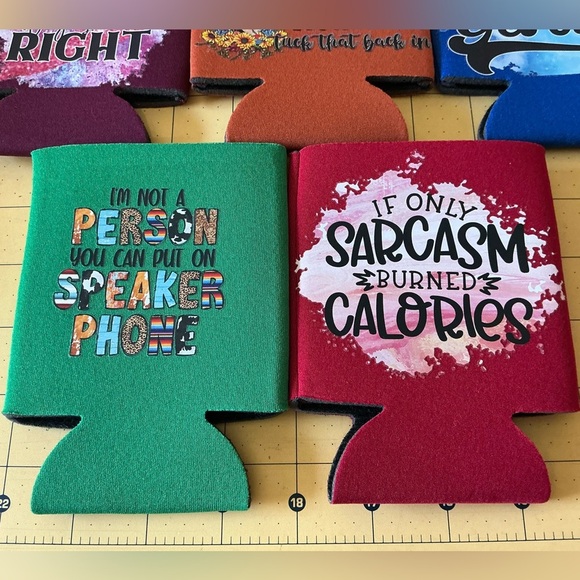 Set of 5 Hand Pressed Drink Coozies, BN! - Picture 3 of 3